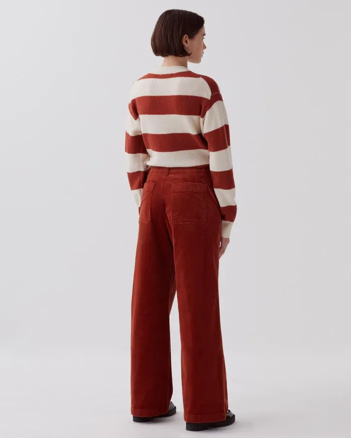 Women Corduroy Trousers Orange Comptoir Des Cotonniers Trousers Women Corduroy Trousers Orange Comptoir Des Cotonniers Trousers