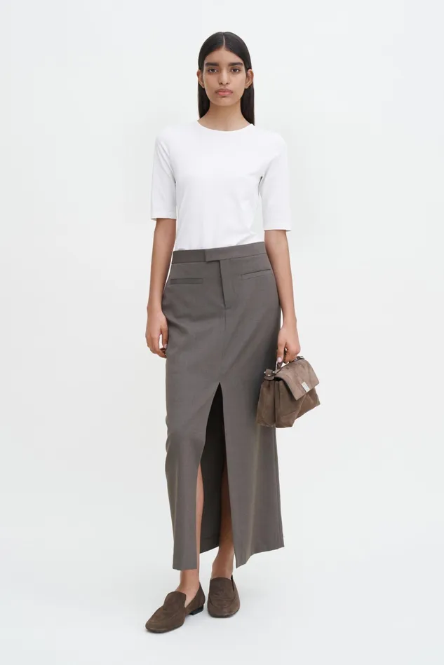 Women Cotton Stretch Elbow Sleeve White Filippa K Tops