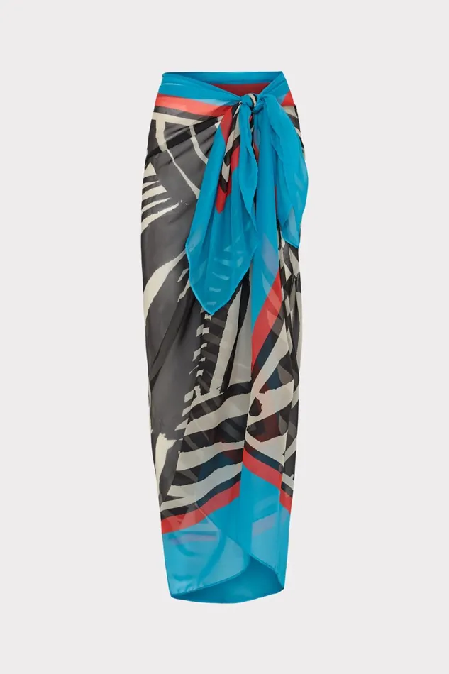 Women CoverUps Milly Mosaic Zebra Sarong Multi