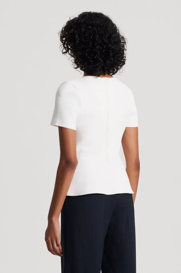 Women CREPE KNIT CRAVAT TOP CREAM Tops Scanlan Theodore Women CREPE KNIT CRAVAT TOP CREAM Tops Scanlan Theodore