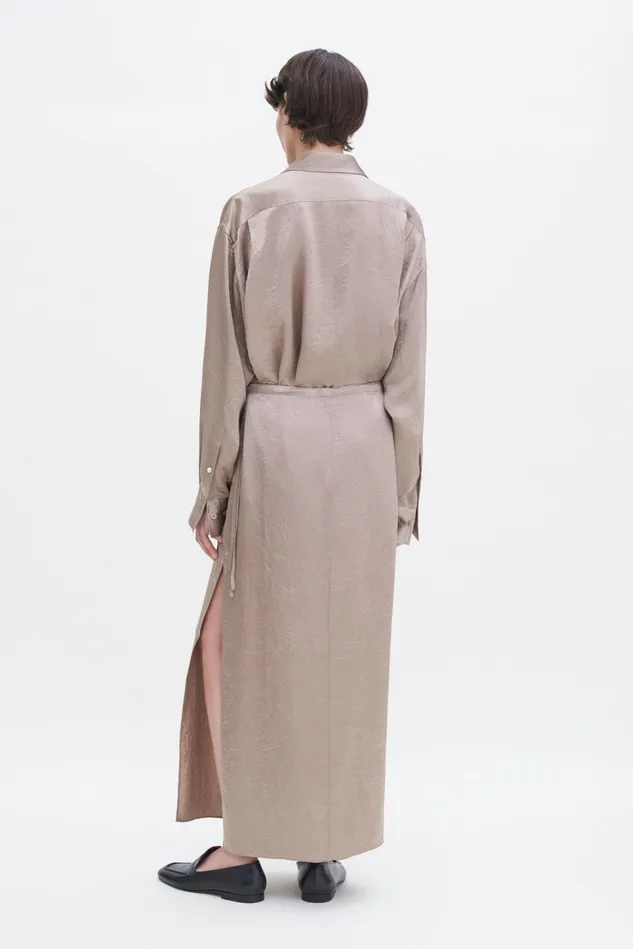 Women Crinkled Pencil Skirt Dark Taupe Filippa K Skirts