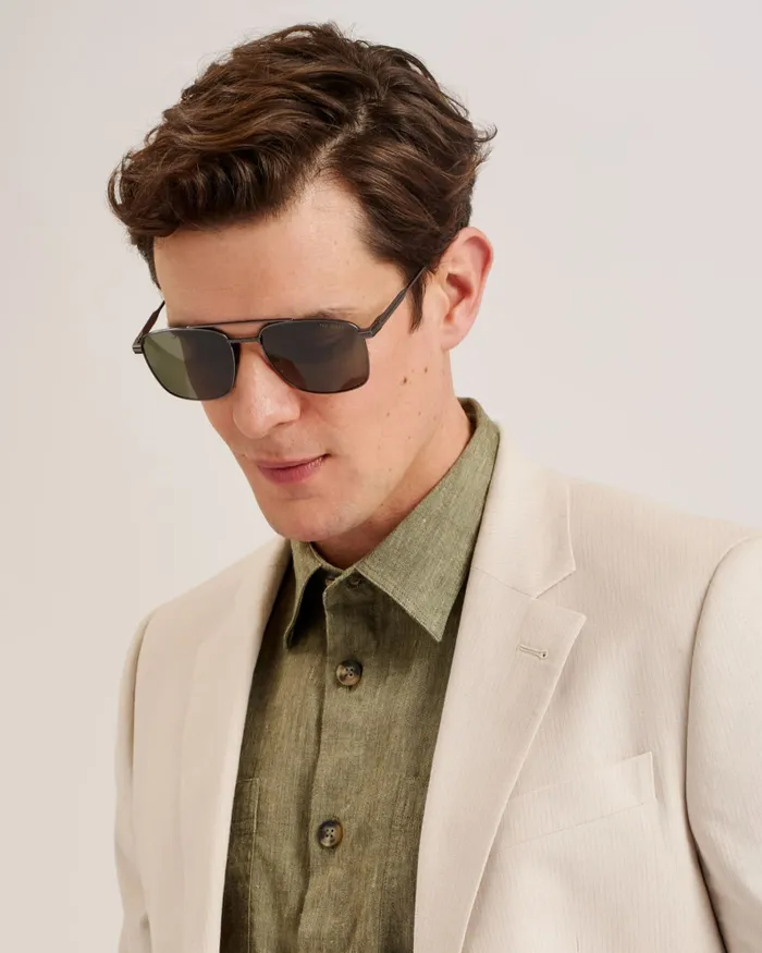Women CRISSS 8211 Wide Aviator Metal Frame Sunglasses Gunmetal Ted Baker Sunglasses Women CRISSS 8211 Wide Aviator Metal Frame Sunglasses Gunmetal Ted Baker Sunglasses