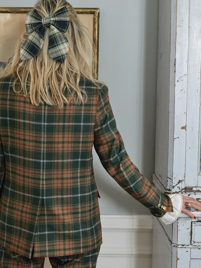 Women Cyrillus Clothing Augustine Jacket 8211 Christmas In Constance039s Wonderland Carreaux Vert