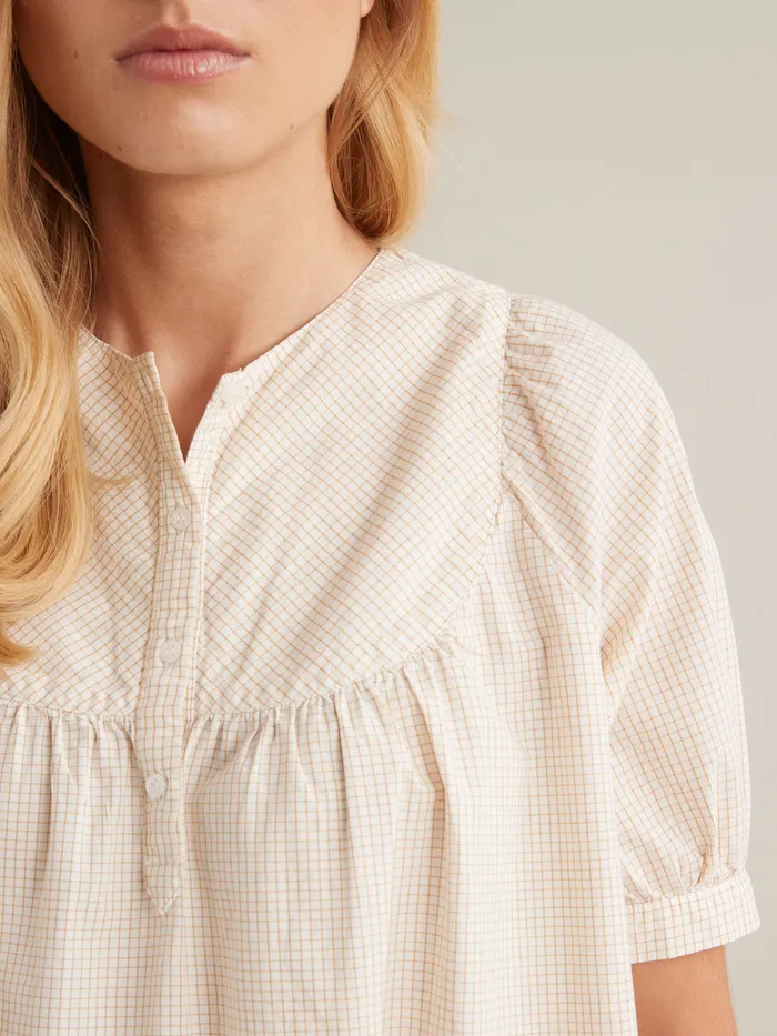 Women Cyrillus Clothing Blouse With Mini Checks