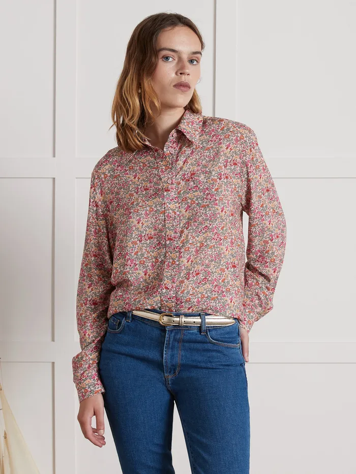 Women Cyrillus Clothing Shirt Made With Liberty Fabric 8211 The Limited Collection Lib Babington Rose