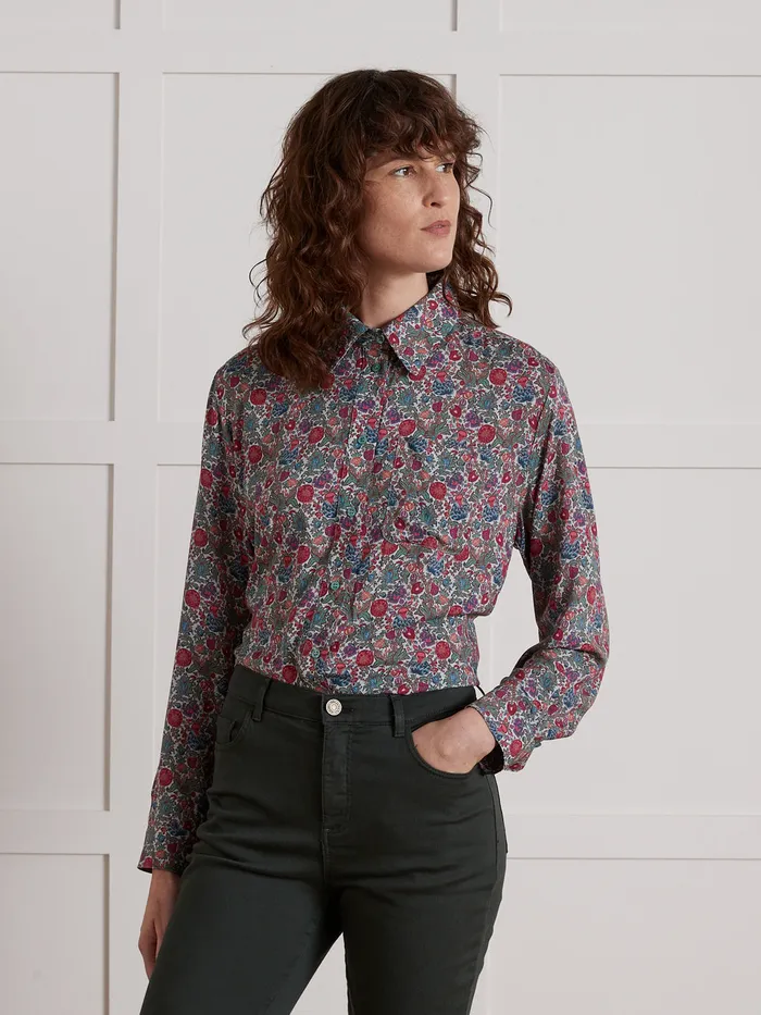 Women Cyrillus Clothing Shirt Made With Liberty Fabric 8211 The Limited Collection Lib Tapestry