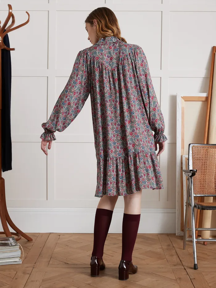 Women Cyrillus Clothing Short Tapestry Print Dress Made With Liberty Fabric 8211 The Limited Collection Lib Tapestry