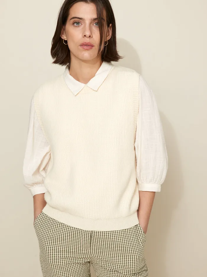 Women Cyrillus Clothing Sweater 8211 Les 3 Tricoteurs Ecru