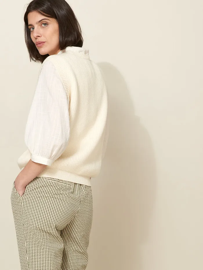 Women Cyrillus Clothing Sweater 8211 Les 3 Tricoteurs Ecru
