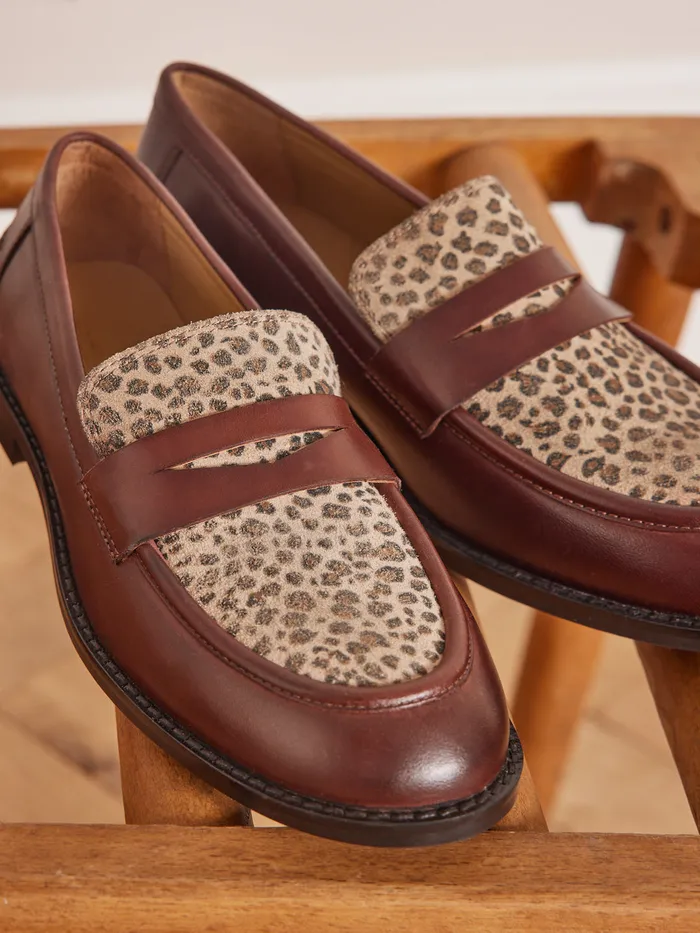 Women Cyrillus Shoes TwoColor Leather Loafers Peau De Bete
