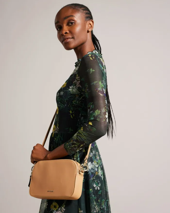Women DARCELO 8211 Branded Webbing Camera Bag Taupe Ted Baker Crossbody Bags