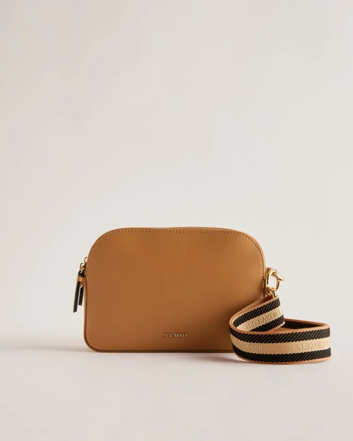 Women DARCELO 8211 Branded Webbing Camera Bag Taupe Ted Baker Crossbody Bags