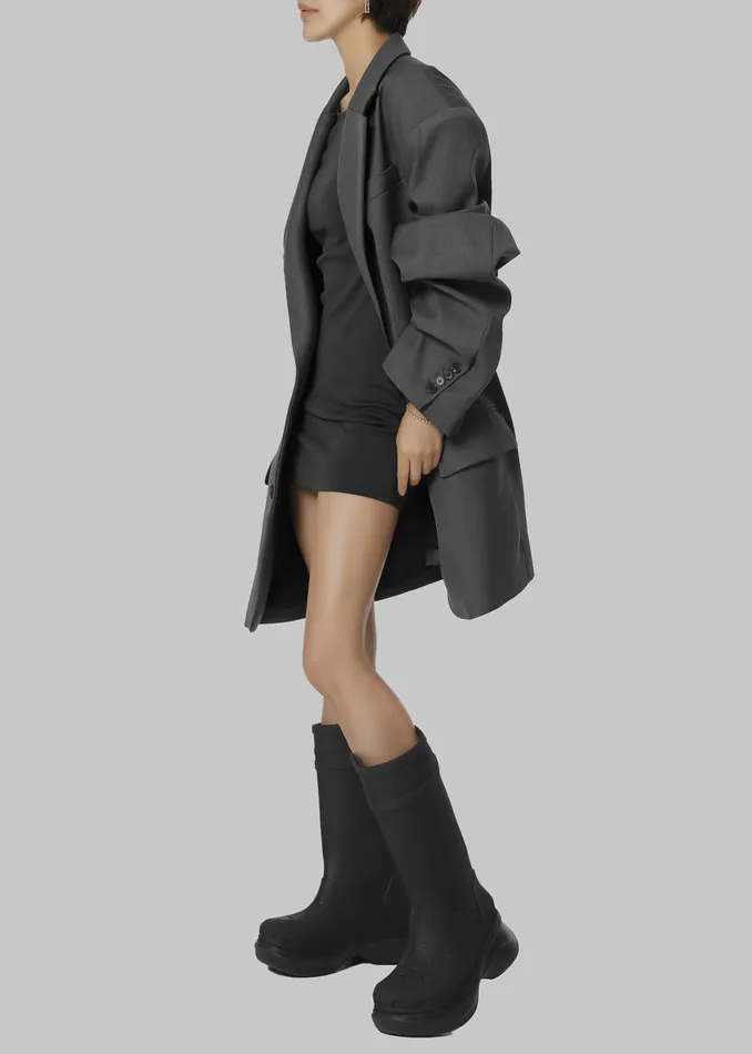 Women Dee Maxi Oversized Blazer 8211 Charcoal The Frankie Shop Outerwear