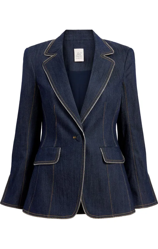 Women Denim Cinq Sept Danicka Blazer Indigo