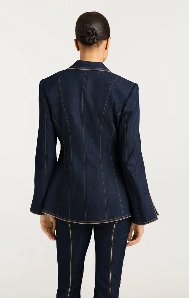Women Denim Cinq Sept Danicka Blazer Indigo