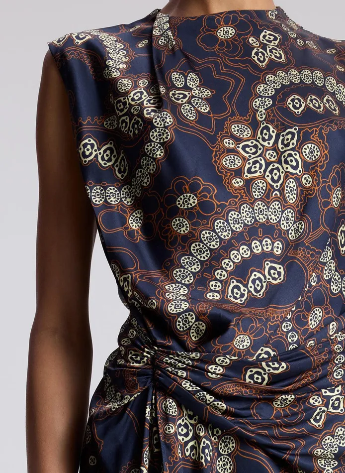 Women Dion Printed Mini Dress Navycream ALC Dresses