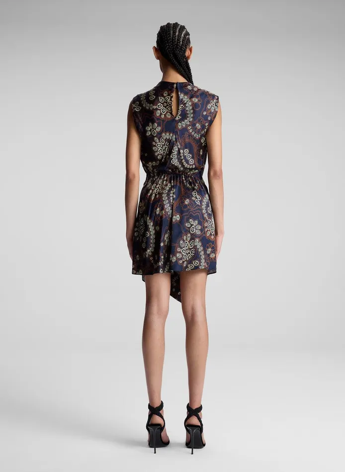 Women Dion Printed Mini Dress Navycream ALC Dresses