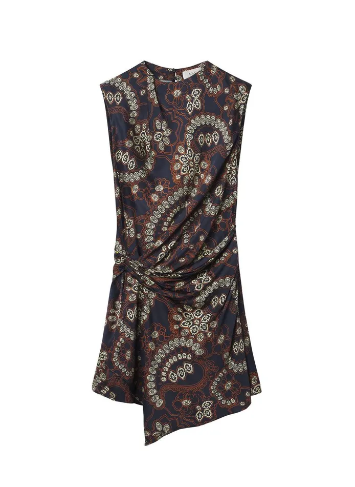 Women Dion Printed Mini Dress Navycream ALC Dresses