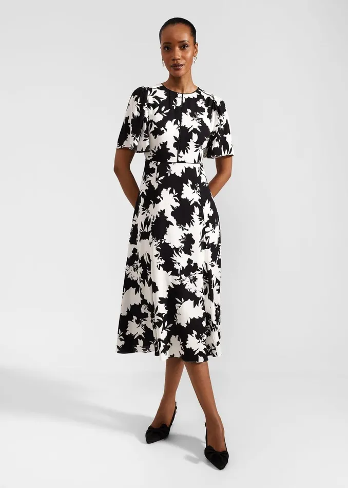 Women Dresses and Jumpsuits Hobbs Alva Dress Ivory Black