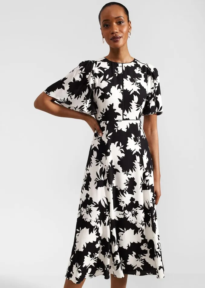 Women Dresses and Jumpsuits Hobbs Alva Dress Ivory Black