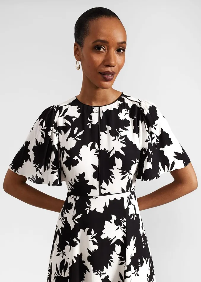 Women Dresses and Jumpsuits Hobbs Alva Dress Ivory Black