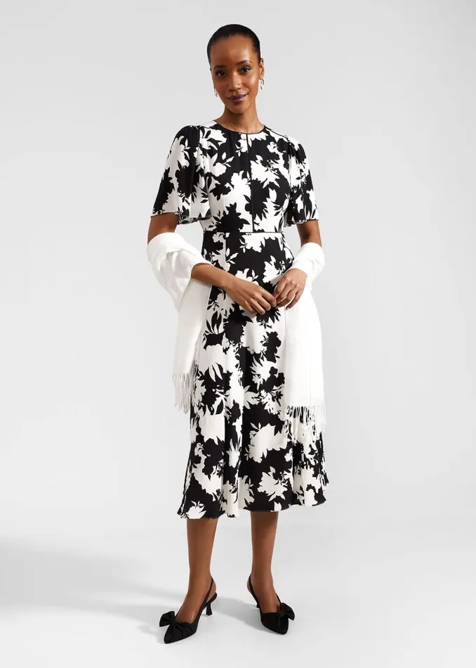 Women Dresses and Jumpsuits Hobbs Alva Dress Ivory Black