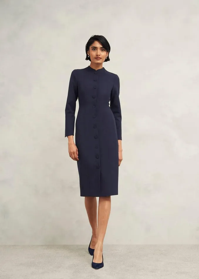 Women Dresses and Jumpsuits Hobbs Berkeley Dress With Wool Navy