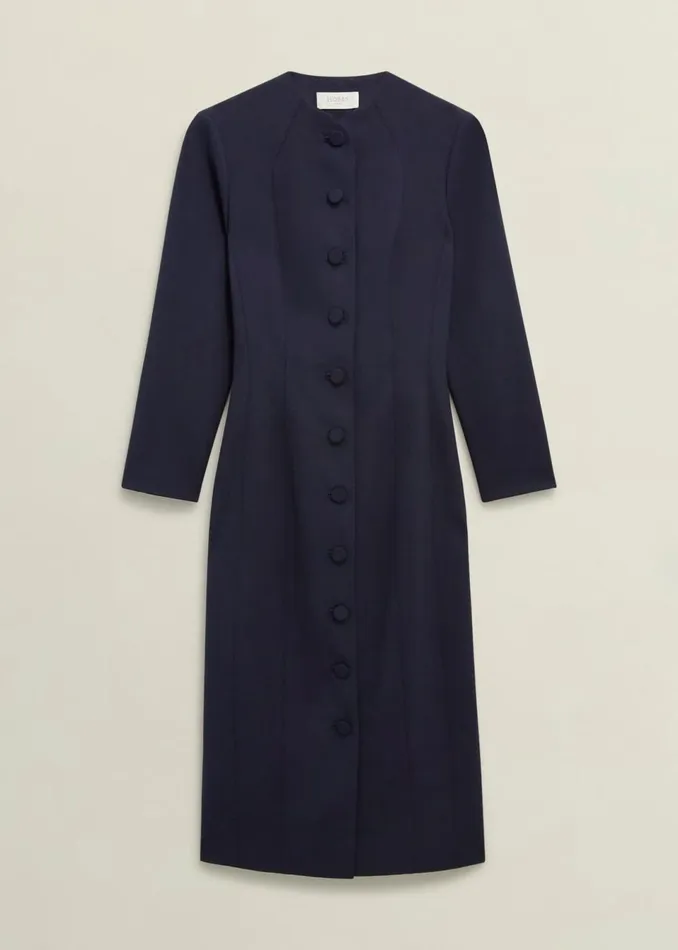Women Dresses and Jumpsuits Hobbs Berkeley Dress With Wool Navy