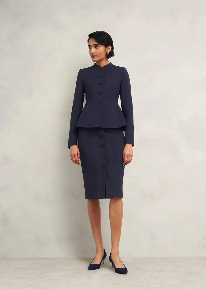 Women Dresses and Jumpsuits Hobbs Berkeley Dress With Wool Navy