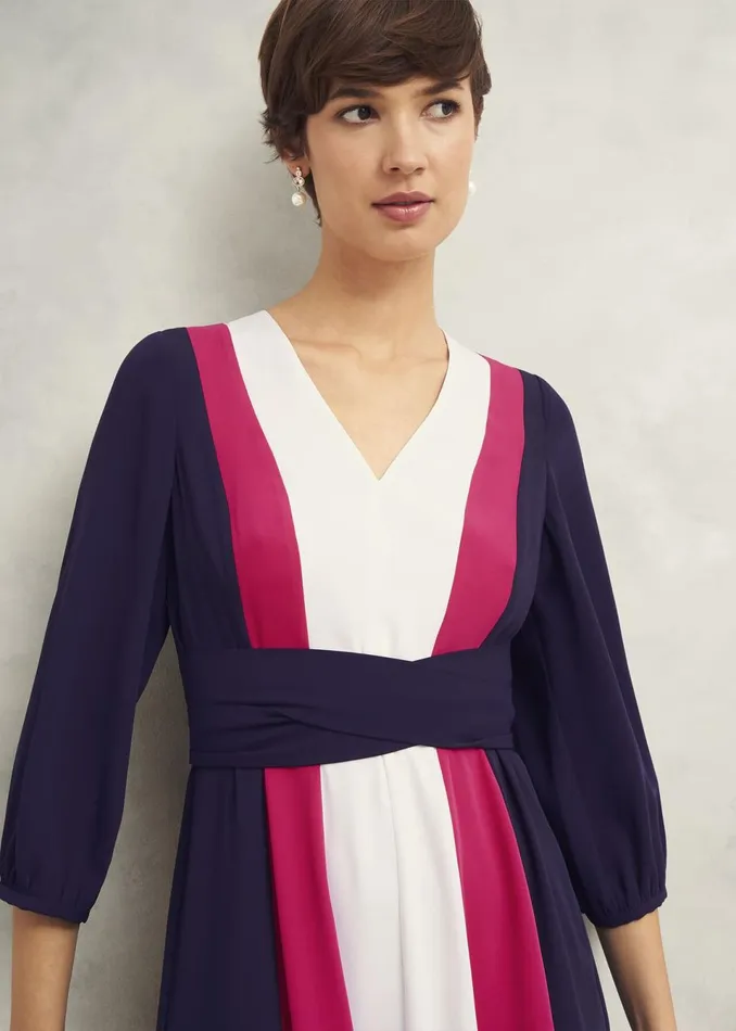 Women Dresses and Jumpsuits Hobbs Cora Colour Block Dress Multi