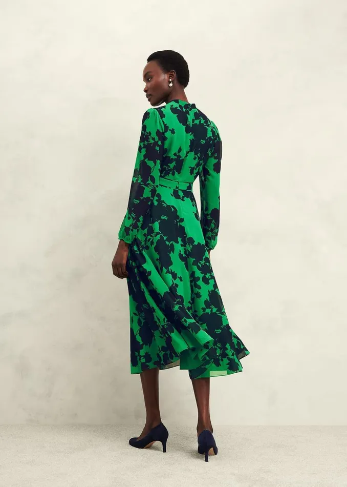 Women Dresses and Jumpsuits Hobbs Petite Aurora Dress Navy Green