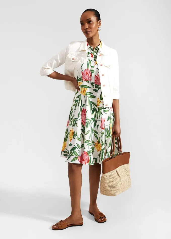 Women Dresses and Jumpsuits Hobbs Petite Belinda Dress Ivory Multi