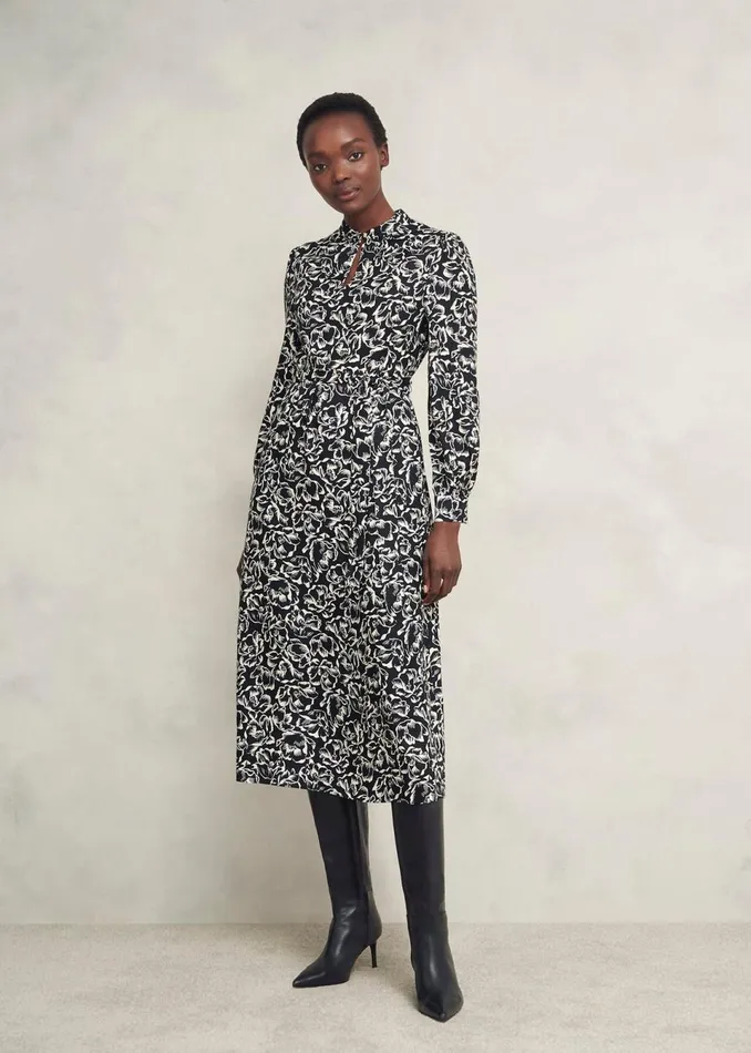 Women Dresses and Jumpsuits Hobbs Petite Cynthia Dress Black Cream