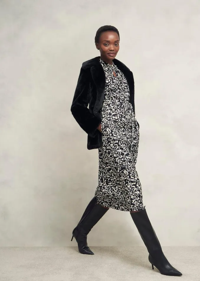 Women Dresses and Jumpsuits Hobbs Petite Cynthia Dress Black Cream
