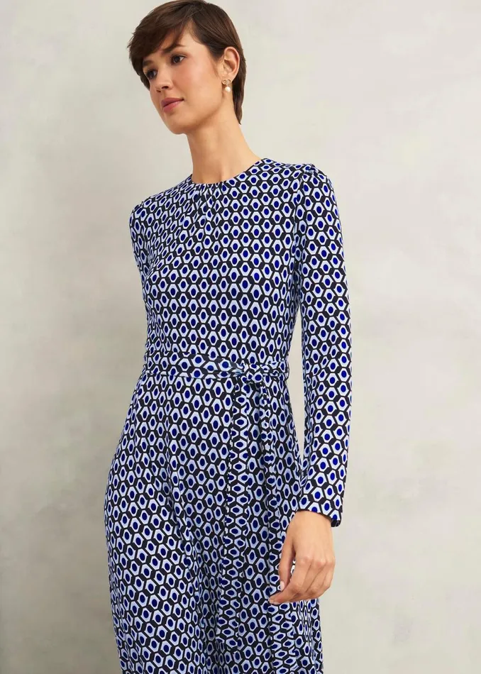 Women Dresses and Jumpsuits Hobbs Petite Dakota Dress Navy Multi