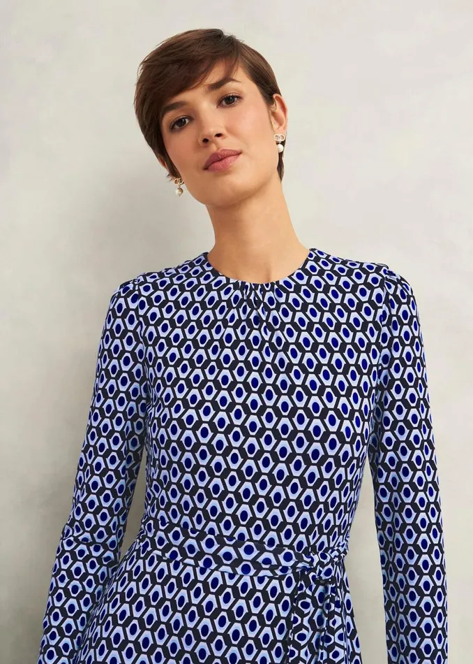 Women Dresses and Jumpsuits Hobbs Petite Dakota Dress Navy Multi