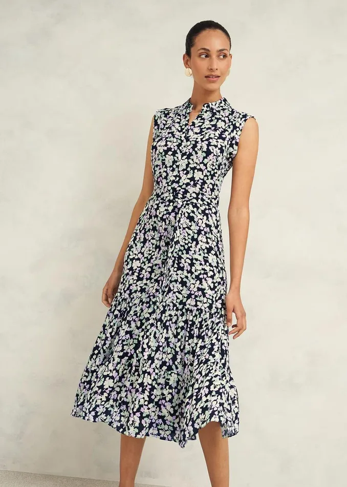 Women Dresses and Jumpsuits Hobbs Petite Esme Dress Navy Multi