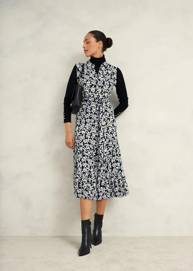 Women Dresses and Jumpsuits Hobbs Petite Esme Dress Navy Multi