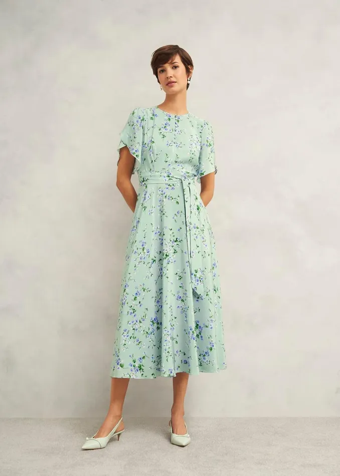 Women Dresses and Jumpsuits Hobbs Petite Sophia Dress Sage Multi