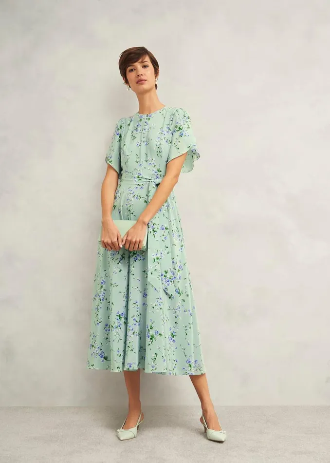 Women Dresses and Jumpsuits Hobbs Petite Sophia Dress Sage Multi