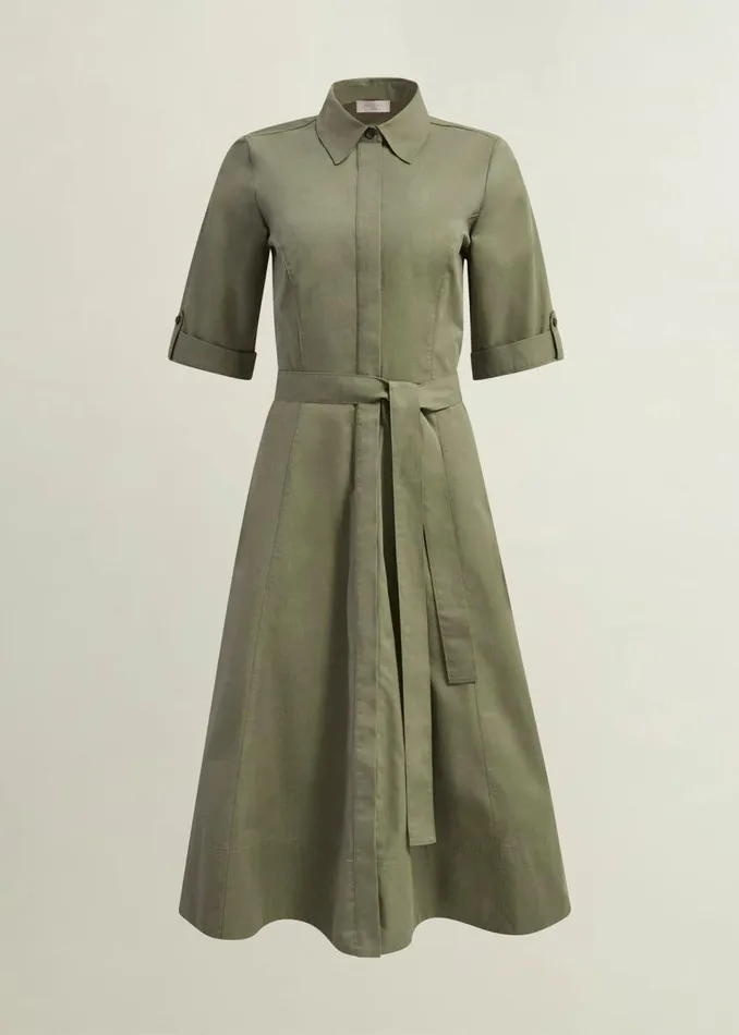 Women Dresses and Jumpsuits Hobbs Riley Cotton Dress Sage Green