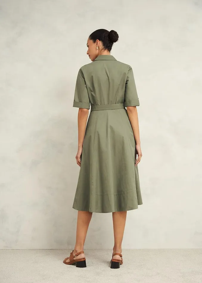 Women Dresses and Jumpsuits Hobbs Riley Cotton Dress Sage Green