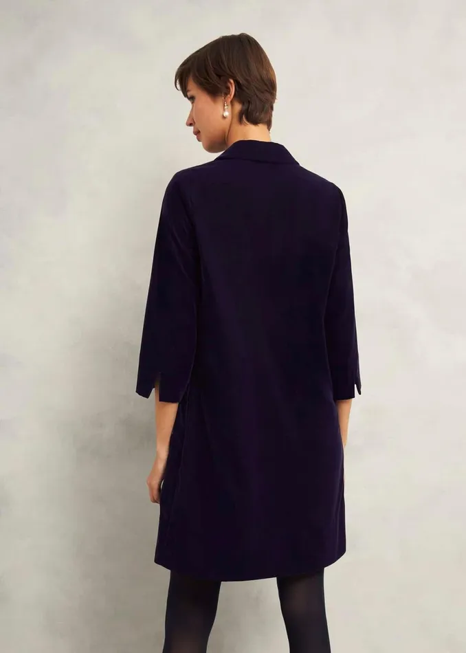 Women Dresses and Jumpsuits Hobbs Velvet Marciella Dress Midnight Navy