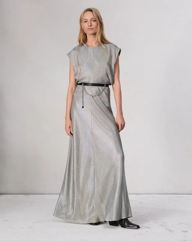 Women Dresses and Skirts Rag and Bone Marie Metallic Dress Silver