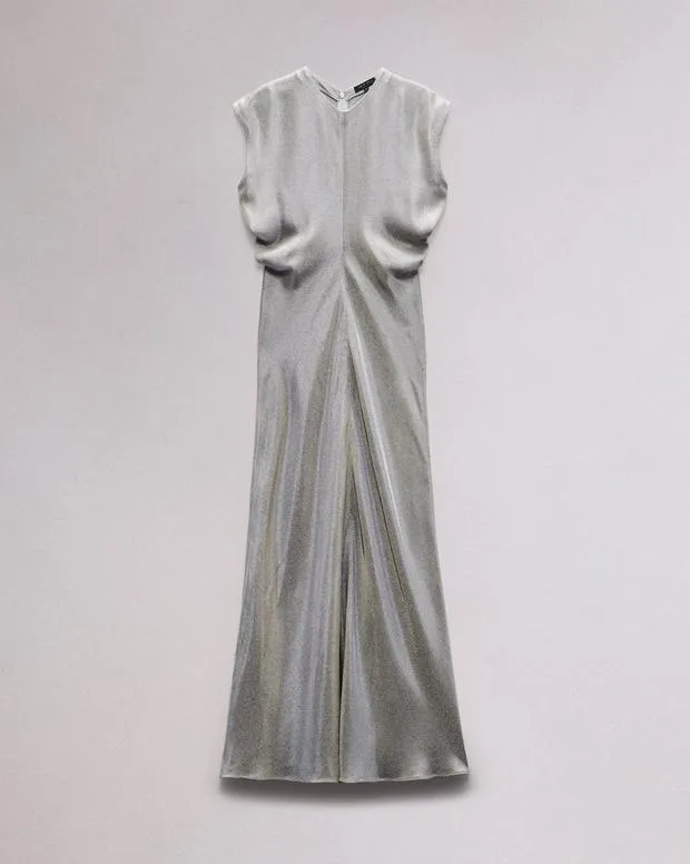 Women Dresses and Skirts Rag and Bone Marie Metallic Dress Silver