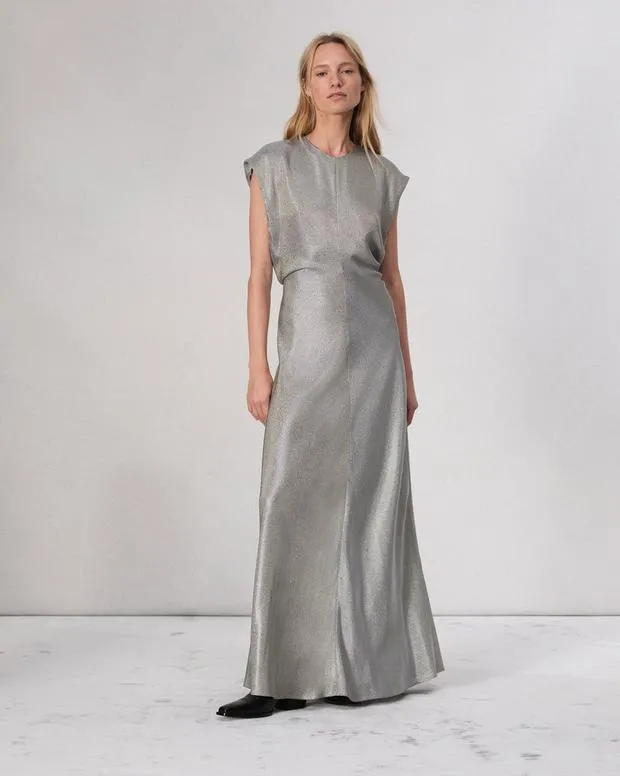 Women Dresses and Skirts Rag and Bone Marie Metallic Dress Silver