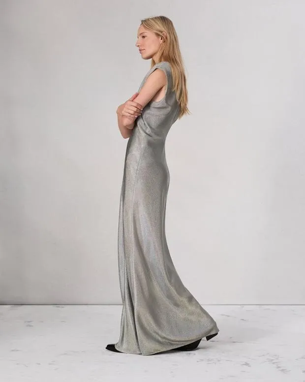 Women Dresses and Skirts Rag and Bone Marie Metallic Dress Silver