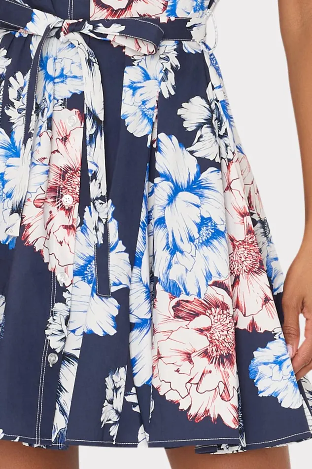 Women Dresses Milly Juni Printed Poplin Mini Dress Navy Multi Women Dresses Milly Juni Printed Poplin Mini Dress Navy Multi
