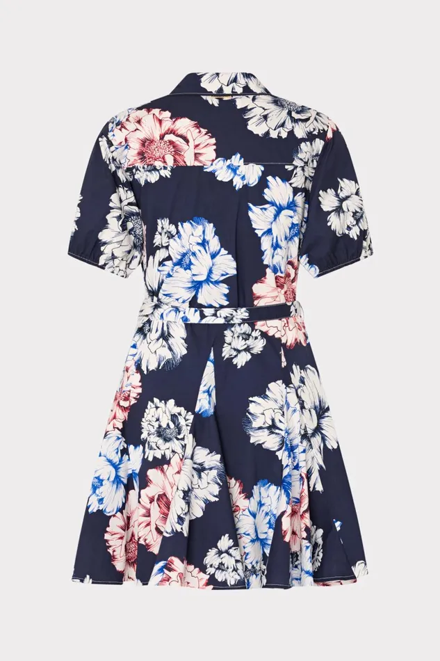 Women Dresses Milly Juni Printed Poplin Mini Dress Navy Multi Women Dresses Milly Juni Printed Poplin Mini Dress Navy Multi
