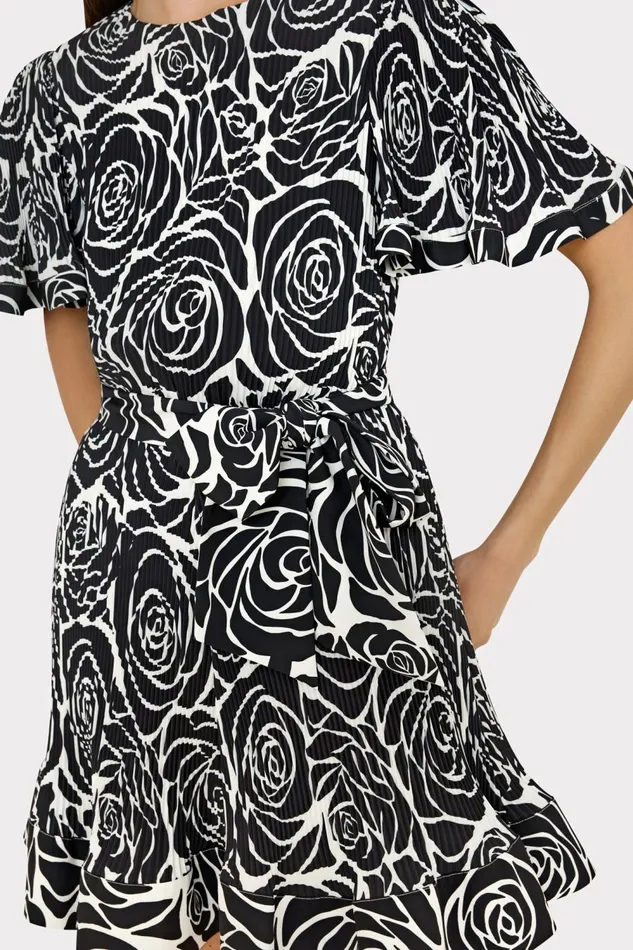 Women Dresses Milly Lumi Black Rose Pleated Dress Black Rose Women Dresses Milly Lumi Black Rose Pleated Dress Black Rose